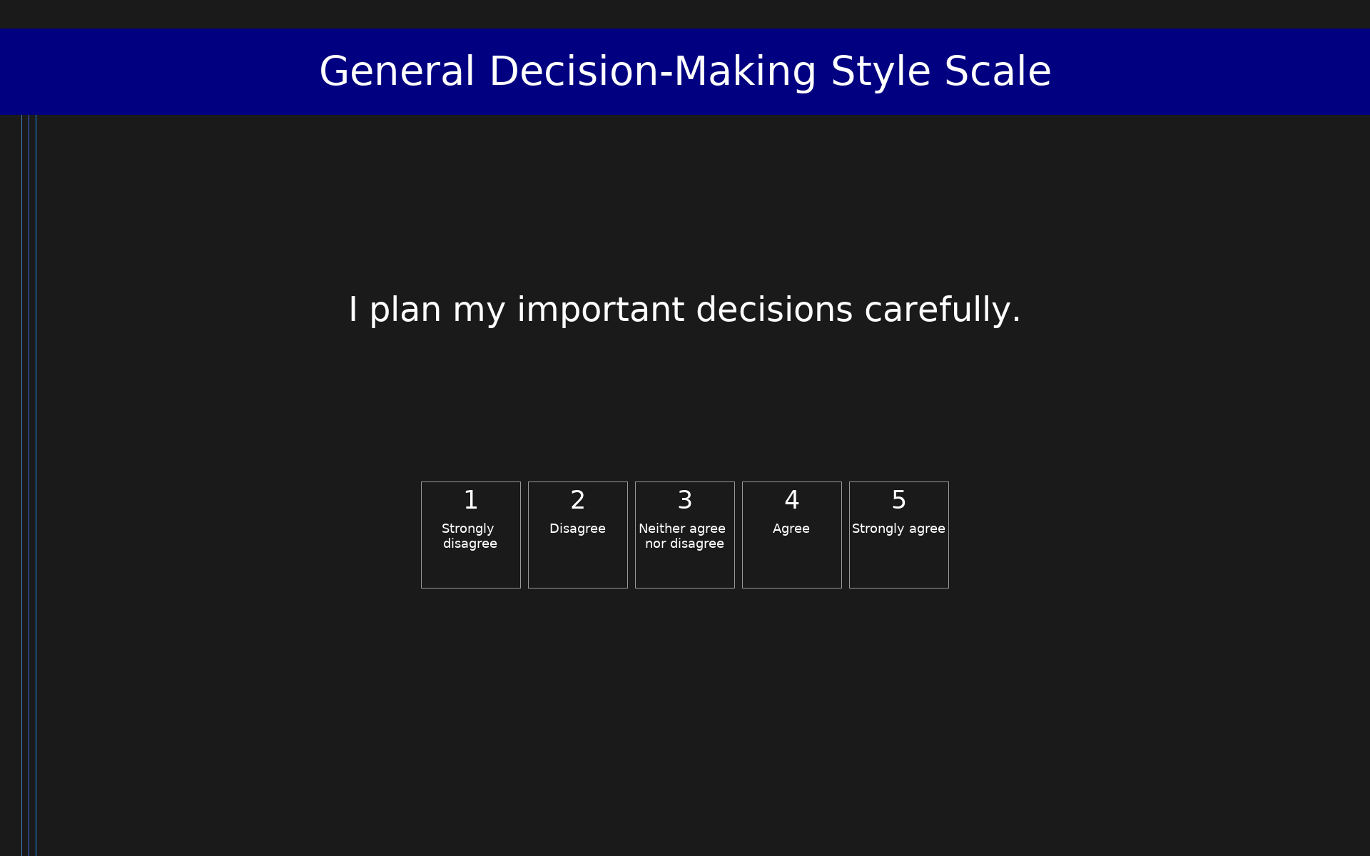 Screenshot of the General Decision-Making Style Scale scale